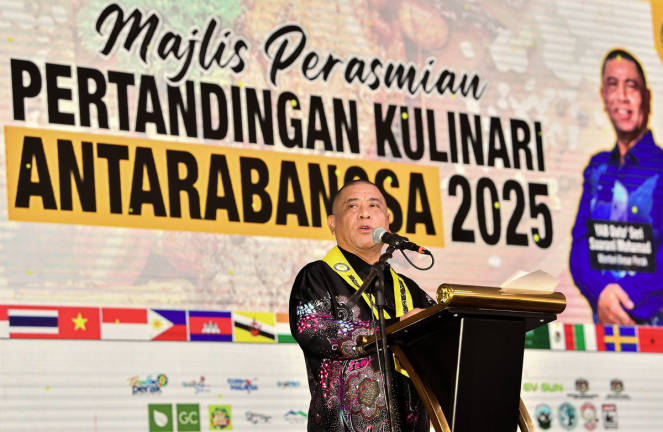 Perak Menteri Besar Datuk Seri Saarani Mohamad at the launch of the Malaysia Culinary World Cup 2025 (MCWC 2025) in Ipoh today.