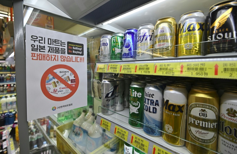 Patriotic South Korean beer drinkers are shunning Japanese brews as a trade row with Tokyo worsens. — AFP
