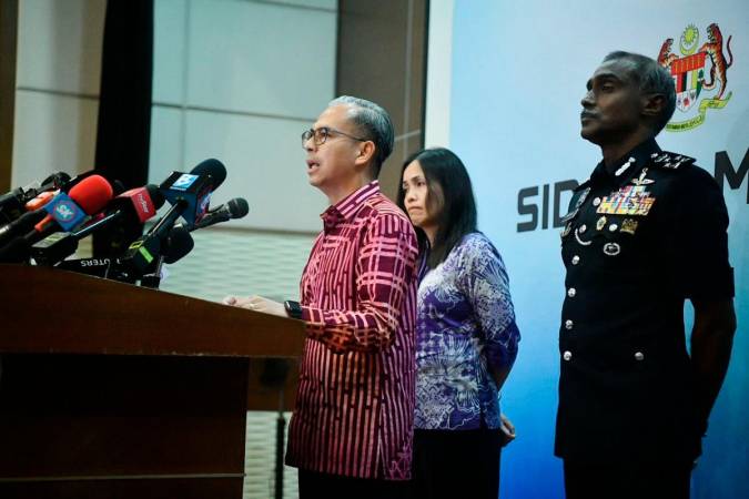 Communications Minister Datuk Fahmi Fadzil during press conference in Bukit Aman after meeting TikTok officials today. - Pic courtesy Communications Ministry
