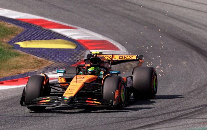 - McLaren’s Lando Norris during qualifying REUTERS/Gintare Karpaviciute