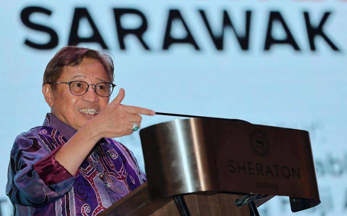 Sarawak Premier, Tan Sri Abang Johari Tun Openg. - BERNAMApix