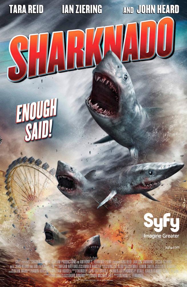 $!The premise of shark-filled tornadoes may be silly in the extreme but the film was a huge success.