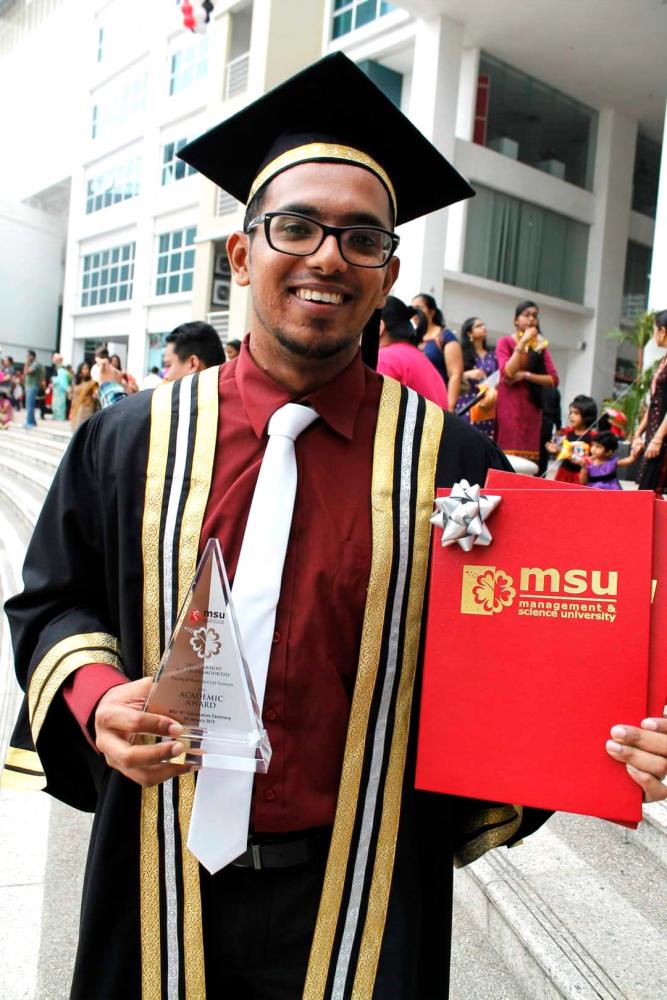 He graduated with a Bachelor in Forensic Science (Hons) during MSU’s 16th Convocation in 2015.
