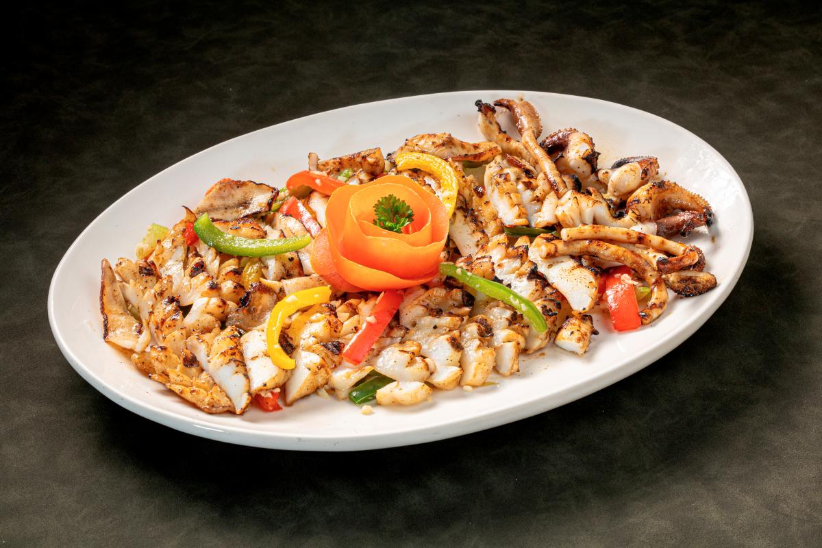 Grilled pineapple squid. $!Grilled pineapple squid.