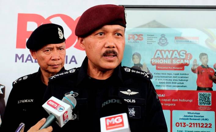 Perak police chief, Datuk Seri Mohd Yusri Hassan Basri. - BERNAMAPIX