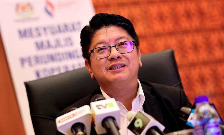 Minister of Entrepreneur Development and Cooperatives Datuk Ewon Benedick. - BERNAMApix
