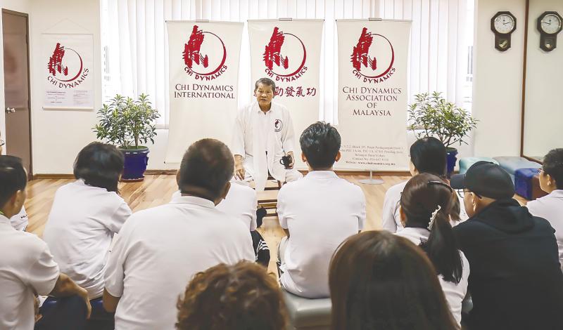 Grandmaster Wee explains how chi works at a class designed for cancer patients/caregivers at Chi Dynamics Association of Malaysia in Petaling Jaya. — Sunpix by Adib Rawi Yahya