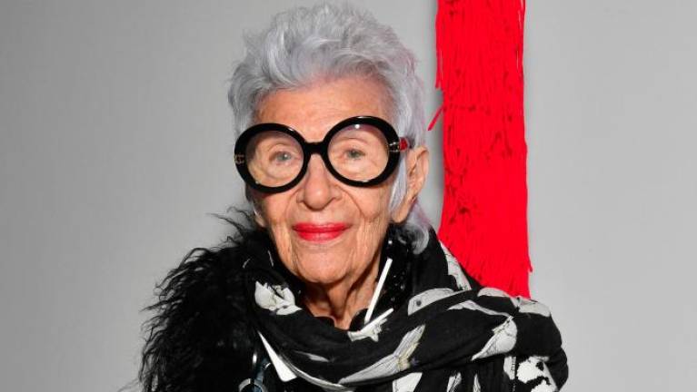 Iris Apfel attends the Calvin Klein Collection fashion show during New York Fashion Week on September 7, 2017 in New York City. - AFPPIX
