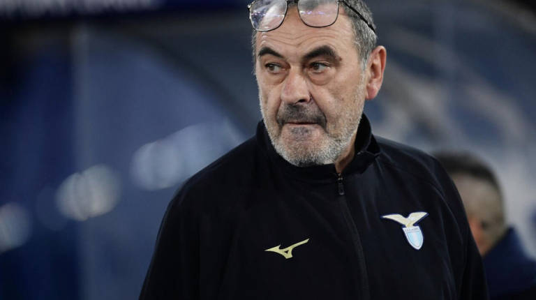 Maurizio Sarri watching his Lazio team going out of the 2024 Champions League against Bayern Munich. - AFPpix