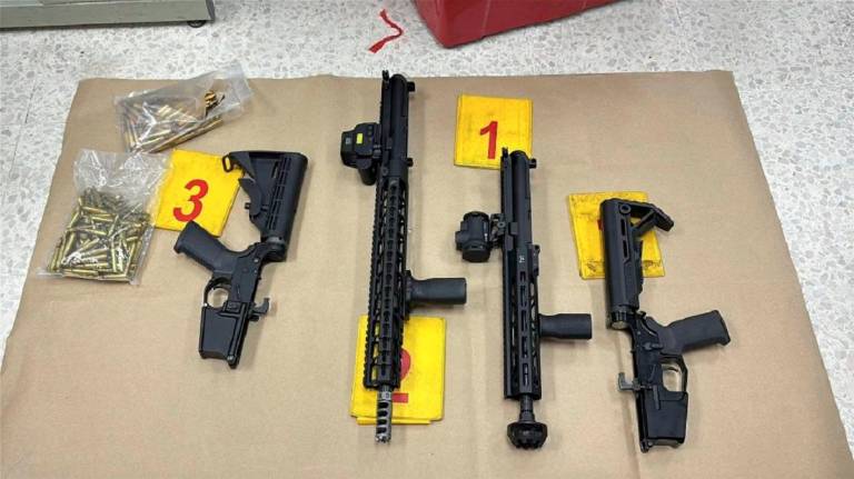 The seized weaponry and ammunition. - Pic credit Thai Border Forces