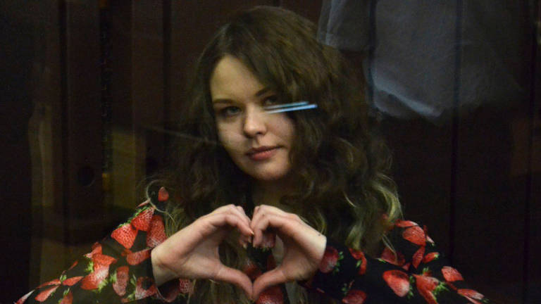 Russian activist Nadezhda Rossinskaya, also known as Nadin Geisler. - via The Moscow Times