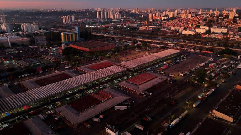 A drone view show the food distribution center from the Sao Paulo Warehousing and General Storage Company (CEAGESP) in Sao Paulo, Brazil August 3, 2025. - REUTERSPIX