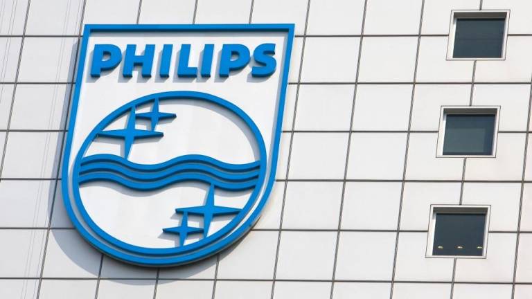 A file photo taken on April 16, 2007 shows the logo of the Dutch medical and consumer electronics giant Philips at its headquarters in Amsterdam. Dutch medical device maker Philips said on April 29, 2024, it had reached a $1.1 billion deal in the United States to settle lawsuits over faulty sleep machines in a case that has rocked the company/AFPPix