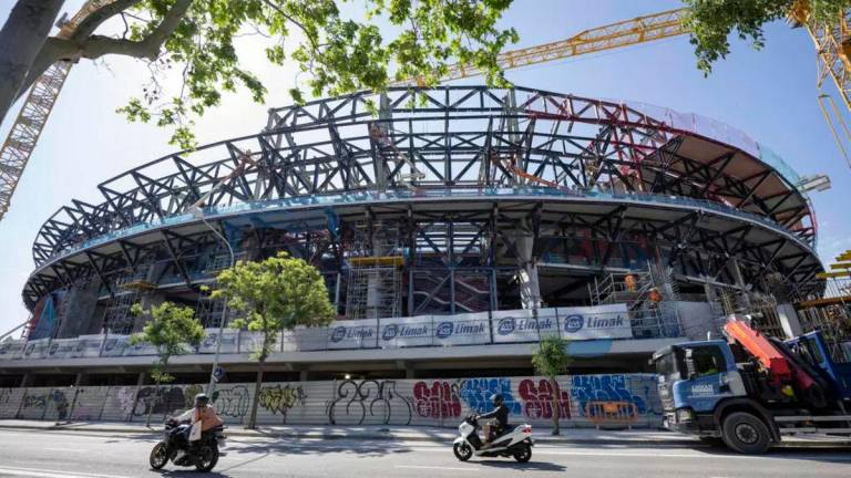 A general view shows the construction site of the Camp Nou Stadium in Barcelona on May 23, 2025 © Josep LAGO / AFP