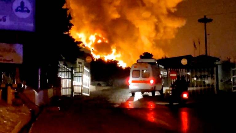 mes and smoke rise, following what the Iranian Red Crescent Society says was an Israeli strike, in a location given as Tehran, Iran, in this screengrab taken from a handout video released on June 15, 2025. Iranian Red Crescent Society/Handout via REUTERS