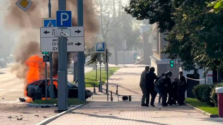 This handout video grab taken from a footage released on August 14, 2025, on the official Telegram account of the Belgorod region governor Vyacheslav Gladkov, shows a scene of a alleged Ukrainian strike in Belgorod. Ukraine fired dozens of drones at Russia between late August 13 and early August 14, 2025, wounding three people and sparking fires in two southern regions, including at an oil refinery, officials said - “AFP PHOTO / TELEGRAM / @vvgladkov”
