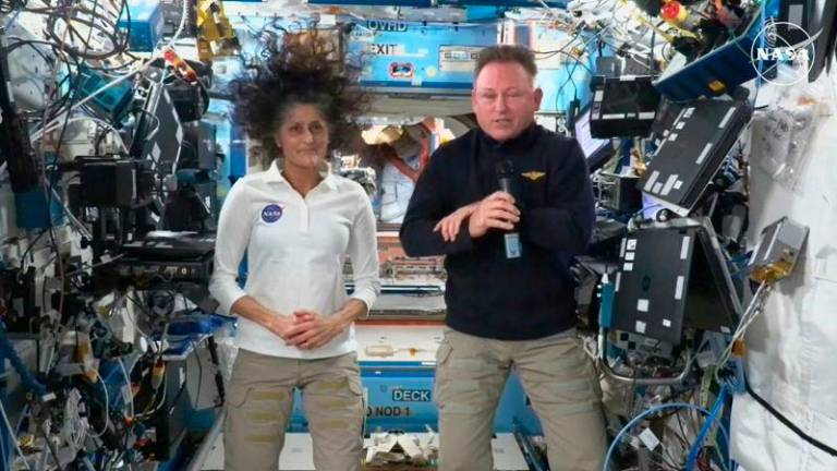 NASA duo Butch Wilmore and Suni Williams have been stuck aboard the ISS since June. Photo: AFP