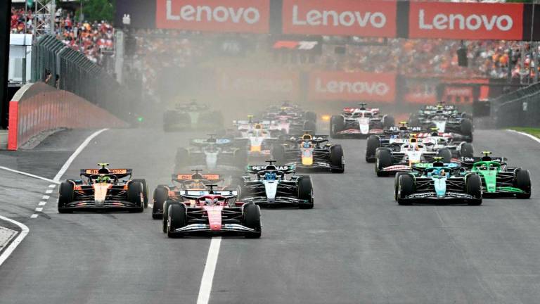 Drivers take the start to the Formula One Hungarian Grand Prix at the Hungaroring circuit in Mogyorod near Budapest, Hungary - AFPPix