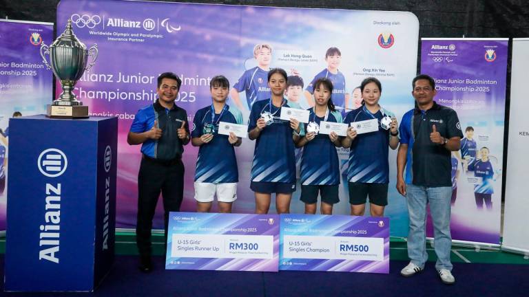 Winners of the AJBC 2025 qualifying round 2 U-15 girls’ singles and girls’ doubles.