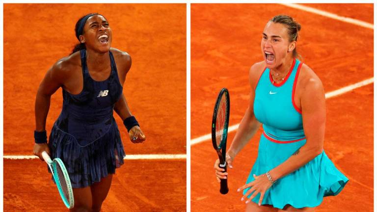 A combination picture shows Coco Gauff of the U.S. and Belarus’ Aryna Sabalenka ahead of the French Open ladies final. June 6, 2025. REUTERS