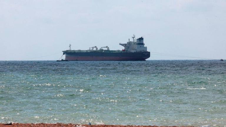 Crude oil tanker Nissos Christiana, first ship to transport oil from Syria since the fall of Bashar al-Assad’s regime, is anchored in the port of Tartus, Syria, September 1, 2025. - REUTERSPIX
