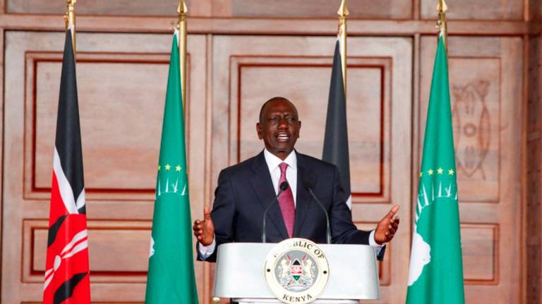 Kenya President William Ruto speaks at a news briefing over Congo situation after attending an African Union (AU) institutional reforms retreat at State House, Nairobi Kenya, January 27, 2025. - REUTERSPIX
