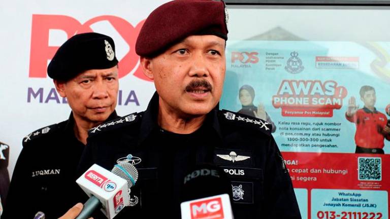 Ketua Polis Perak, Datuk Seri Mohd Yusri Hassan Basri. - fotoBERNAMA