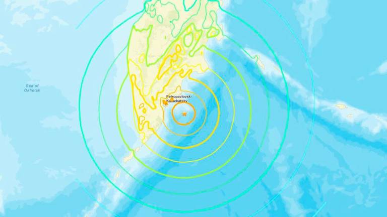 This image courtesy of the US Geological Survey (USGS) shows the epicenter of an 8.7 earthquake that hit off of Russia’s far east on July 30, 2025 - AFP PHOTO / HANDOUT/ US Geological Survey (USGS)