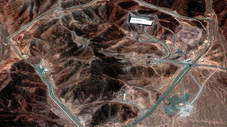 A satellite image shows the Fordo nuclear facility in Iran in this handout image dated June 14, 2025. Maxar Technologies/Handout via REUTERS.