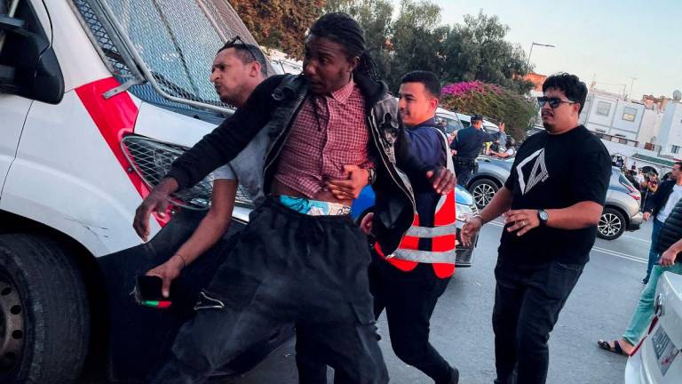 Law enforcement officers detain a protester as the country experiences the fourth consecutive day of youth-led demonstrations demanding better education and healthcare, in Rabat, Morocco, September 30, 2025. - REUTERSPIX