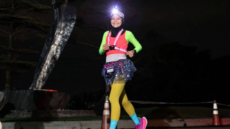 National ultra runner Noor Ainun Yeop Kamaruddin. - via BERNAMA