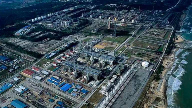 The Bintulu complex is one of the largest single-site LNG facilities in the world, with a production capacity of 29.3 million tonnes a year. – PIC COURTESY OF PETRONAS