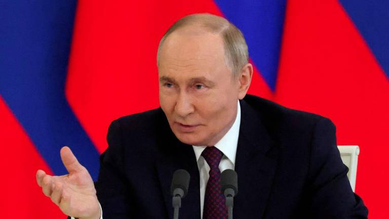 Russian President Vladimir Putin makes a statement following talks with Laotian President Thongloun Sisoulith at the Kremlin in Moscow, Russia, July 31, 2025. - REUTERSPIX