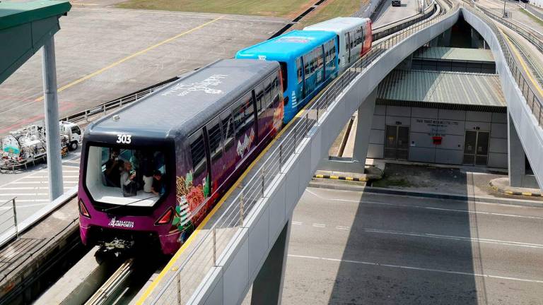 The aerotrain service at Kuala Lumpur International Airport (KLIA). - theSun