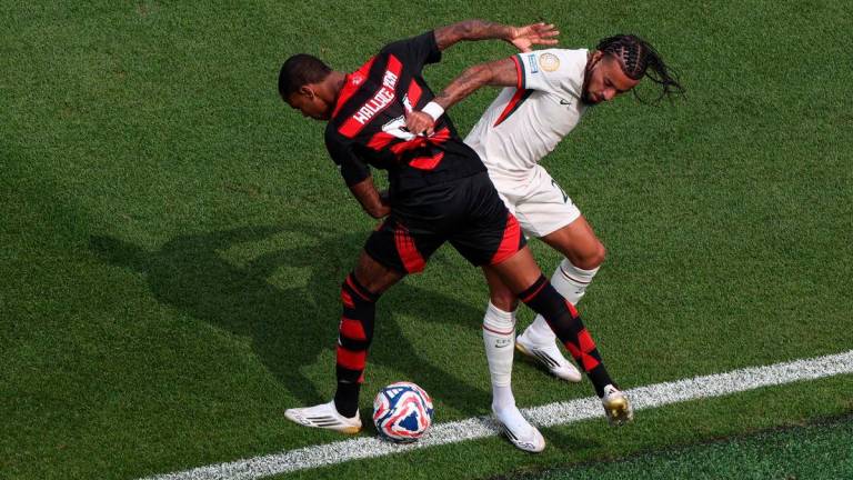 Flamengo’s Wallace Yan in action with Chelsea’s Malo Gusto REUTERS