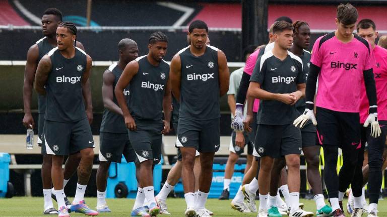 Chelsea’s Levi Colwill and teammates during training - REUTERS