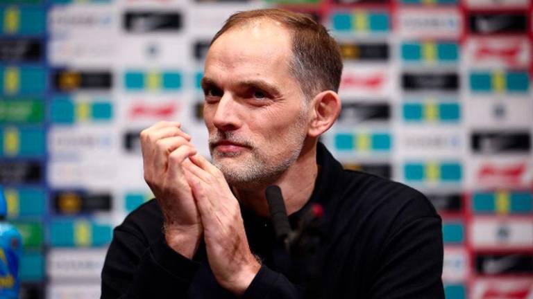 England's German head coach Thomas Tuchel attends a press conference at Wembley in north London on March 14, 2025, as he announces his first squad ahead of world cup qualifiers against Albania and Latvia. - AFPPIX