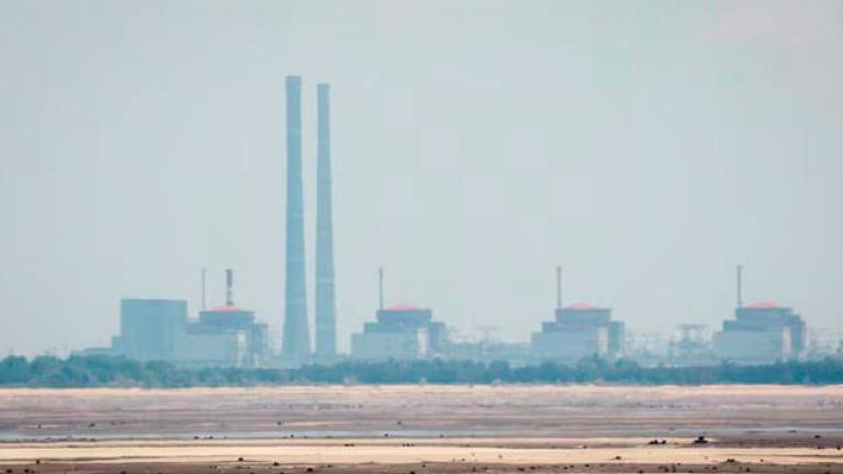 A view shows the Zaporizhzhia Nuclear Power Plant from the bank of Kakhovka Reservoir near the town of Nikopol amid Russia’s attack on Ukraine, in the Dnipropetrovsk region, Ukraine, June 16, 2023. - REUTERSPIX