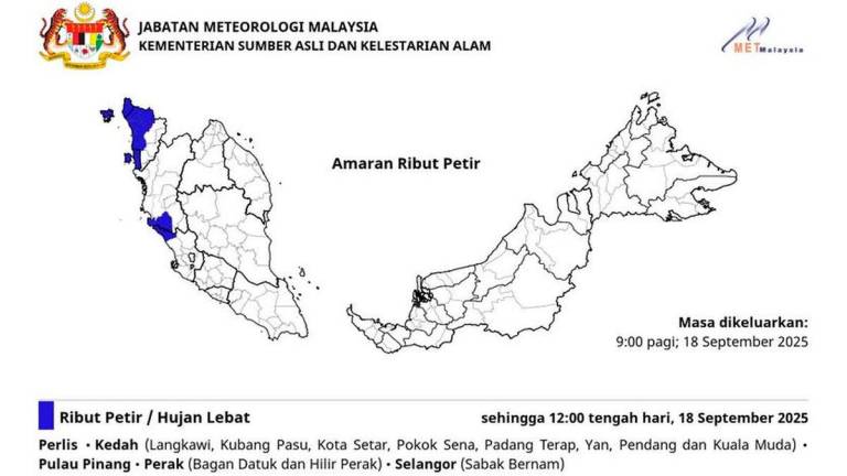 Gambar Kredit: Jabatan Meteorologi Malaysia / Facebook
