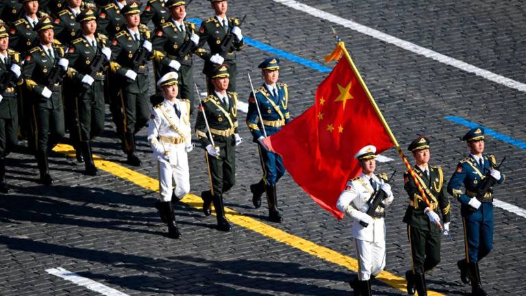 Chinese service members march before a military parade on Victory Day, marking the 80th anniversary of the victory over Nazi Germany in World War Two, in Red Square in central Moscow, Russia, May 9, 2025. Maxim Bogodvid/Host agency RIA Novosti/Handout via REUTERSpix