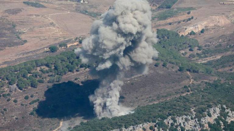 Smoke billows over southern Lebanon, amid ongoing cross-border hostilities between Hezbollah and Israeli forces, as pictured from Marjayoun, near the border with Israel - REUTERSpix