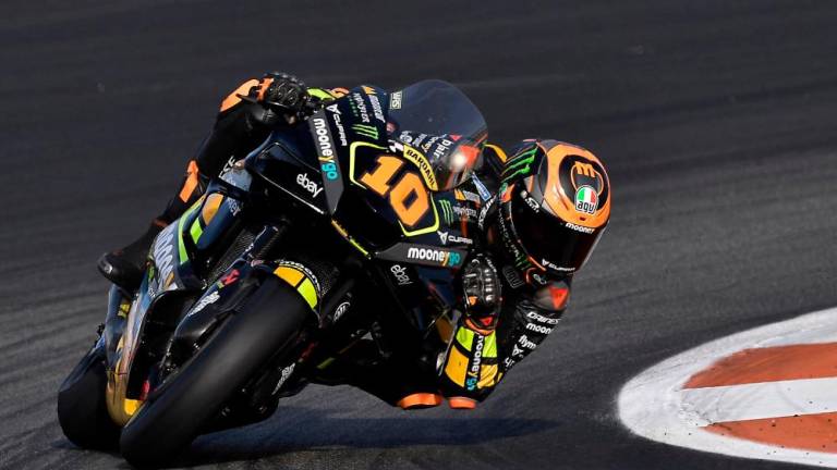 Mooney VR46 Racing Team’s Luca Marini during the race/REUTERSPix