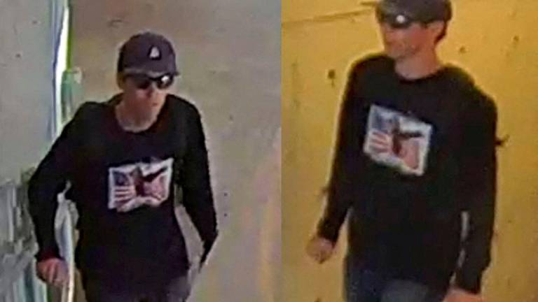A combination photo shows a person of interest in the fatal shooting of U.S. right-wing activist and commentator Charlie Kirk during an event at Utah Valley University, in Orem, Utah, U.S., in security footage released by the Utah Department of Public Safety on September 11, 2025. Utah Department of Public Safety/Handout via REUTERS