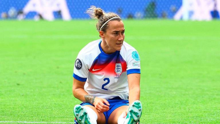 England’s Lucy Bronze reacts- REUTERS