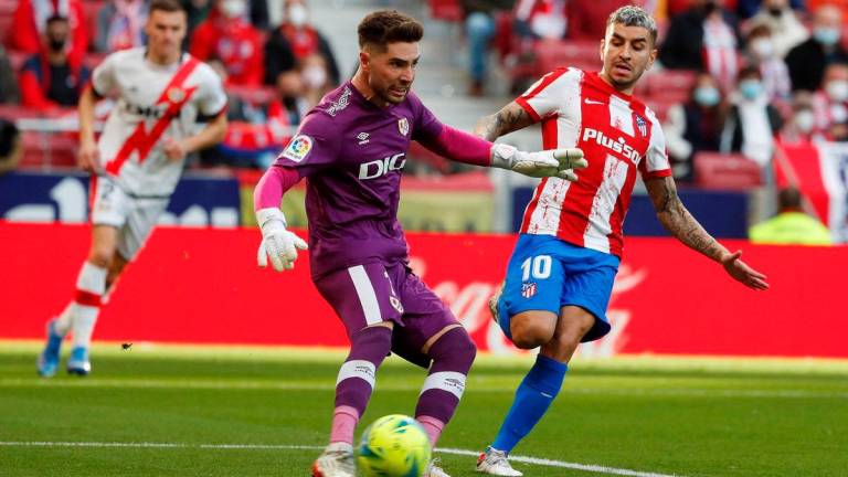 Atletico Madrid’s Angel Correa in action with Rayo Vallecano’s Luca Zidane REUTERSPix