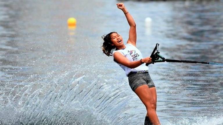 National waterski queen Aaliyah Yoong Hanifah. - BERNAMA