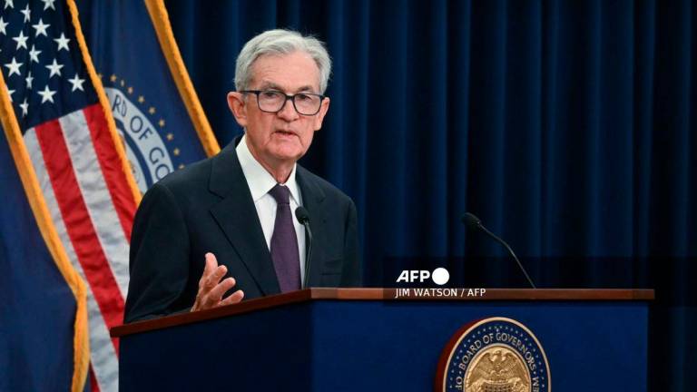 US Federal Reserve Chair Jerome Powell speaks at a news conference at the Federal Reserve headquarters, following the Federal Open Market Committee (FOMC) meeting in Washington, DC, on September 17, 2025. (Photo by Jim WATSON / AFP)