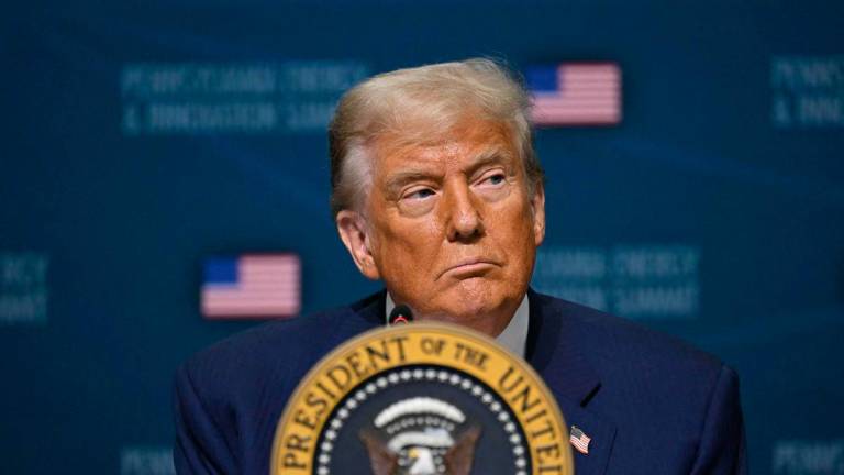 US President Donald Trump attends the inaugural Pennsylvania Energy and Innovation Summit on the campus of Carnegie Mellon University in Pittsburgh, Pennsylvania, on July 15, 2025. (Photo by ANDREW CABALLERO-REYNOLDS / AFP)