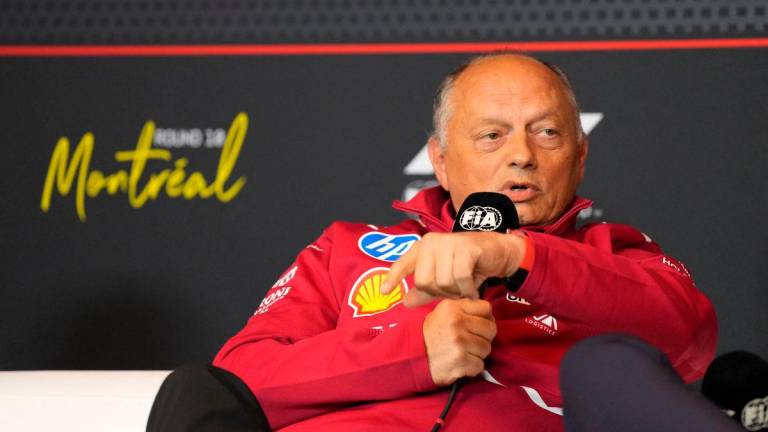 Ferrari team principal Frederic Vasseur during a press conference REUTERSpix