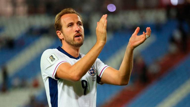England’s Harry Kane celebrates after the match. Action Images via Reuters